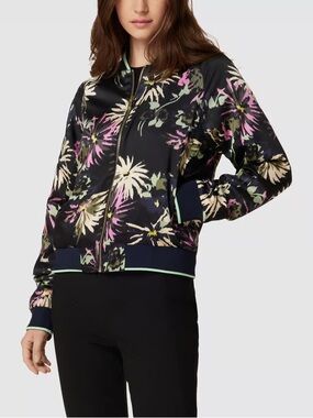 Scotch & Soda Reversible Bomber Jacket Aster Black Floral & Pink Monochrome